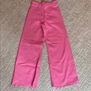 Zara Pink ZW Wide-Leg Jeans